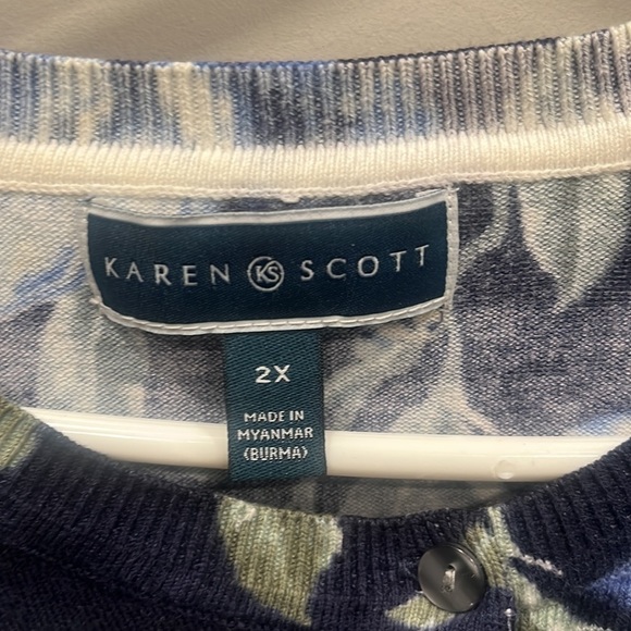 Karen  Scott button up sweater size 2X - Picture 5 of 6